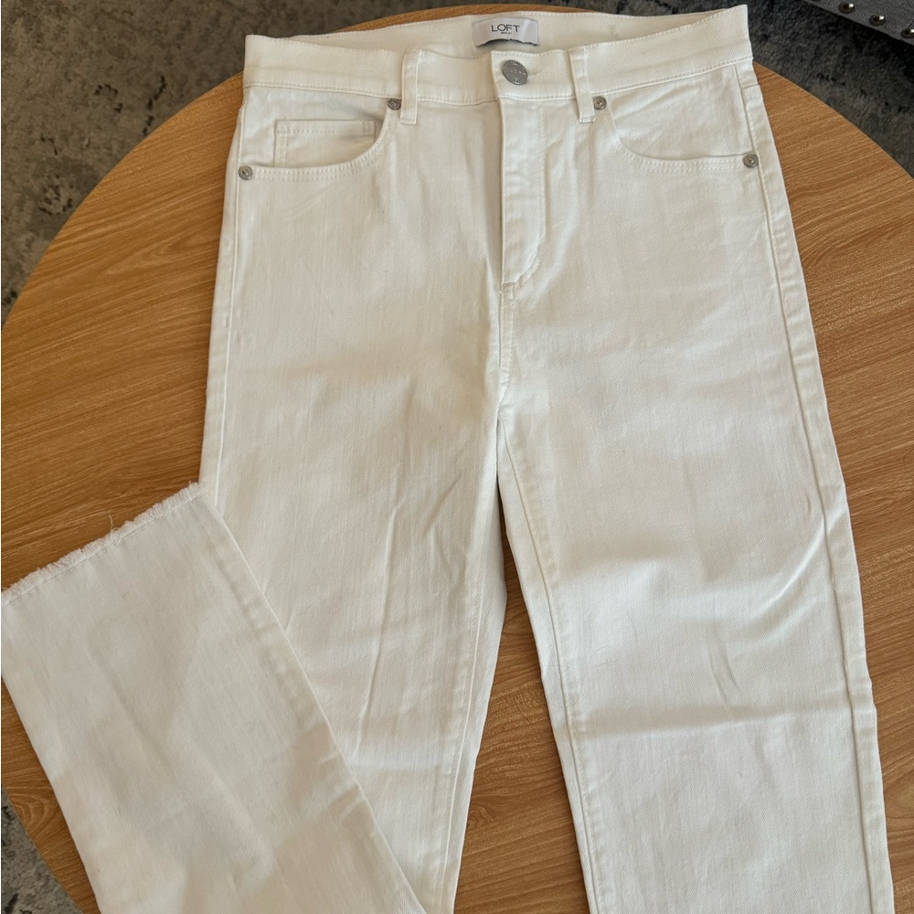 Loft white jeans - cropped